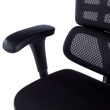 Cadeira ergonómica Ergohuman V2, assento estofado, moldura preta