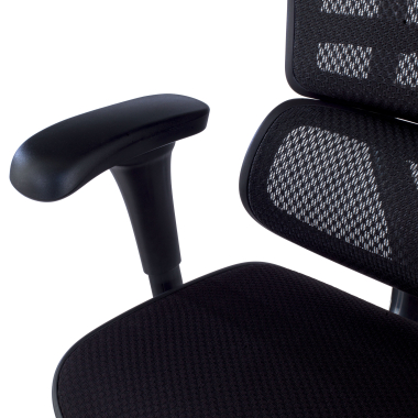 cadeira ergonomica preto estrutura negra assento estofado tecido bracos moveis apoio de cabeca 8