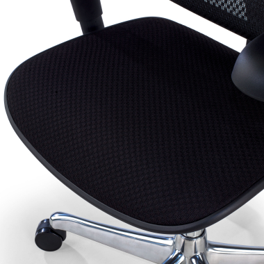 cadeira ergonomica preto estrutura negra assento estofado tecido bracos moveis apoio de cabeca 5
