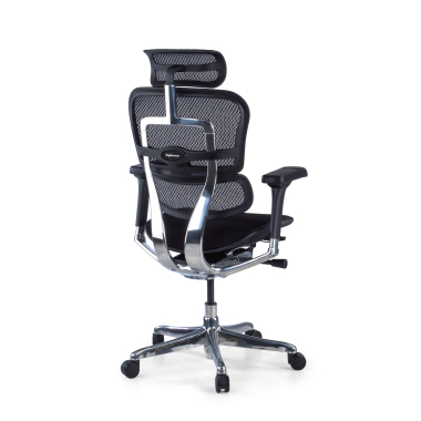cadeira ergonomica preto estrutura negra assento estofado tecido bracos regulaveis 5d apoio de cabeca 9