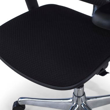 cadeira ergonomica preto estrutura negra assento estofado tecido bracos regulaveis 5d apoio de cabeca 7