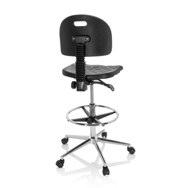 banco de trabalho e laboratorio preto taburete plastico sem bracos 6