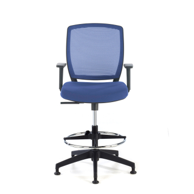 banco ergonomico azul taburete malha mesh bracos regulaveis 1d 3