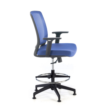 banco ergonomico azul taburete malha mesh bracos regulaveis 1d 4