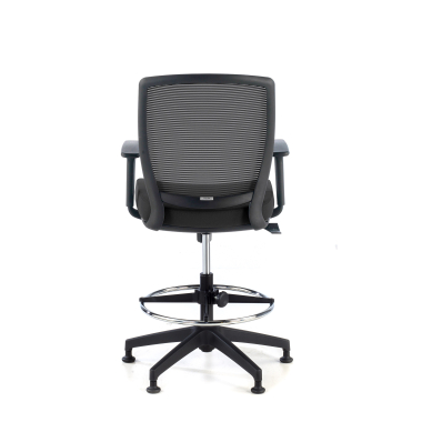 banco ergonomico preto taburete malha mesh bracos regulaveis 1d 6