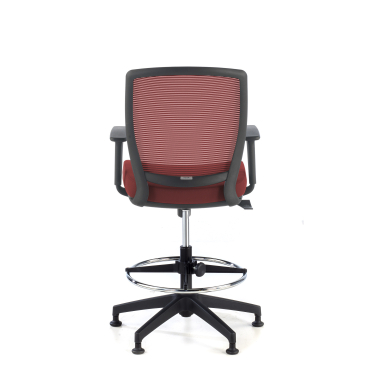 banco ergonomico vermelho taburete malha mesh bracos regulaveis 1d 6
