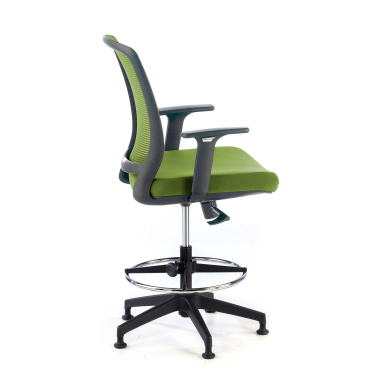 banco ergonomico verde taburete malha mesh bracos regulaveis 1d 4