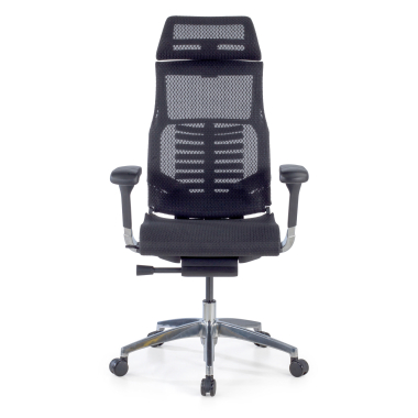cadeira ergonomica preto estrutura negra malha mesh bracos regulaveis 5d apoio lombar apoio de cabeca 3