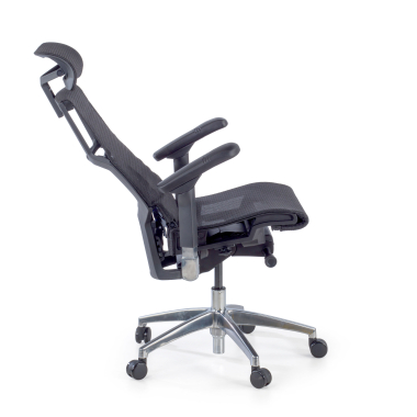 cadeira ergonomica preto estrutura negra malha mesh bracos regulaveis 5d apoio lombar apoio de cabeca 5