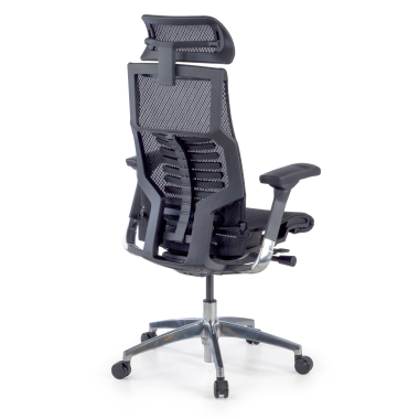 cadeira ergonomica preto estrutura negra malha mesh bracos regulaveis 5d apoio lombar apoio de cabeca 8