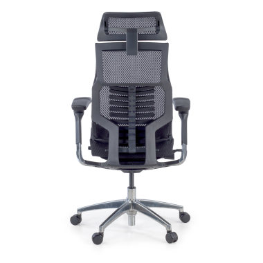 cadeira ergonomica preto estrutura negra malha mesh bracos regulaveis 5d apoio lombar apoio de cabeca 6