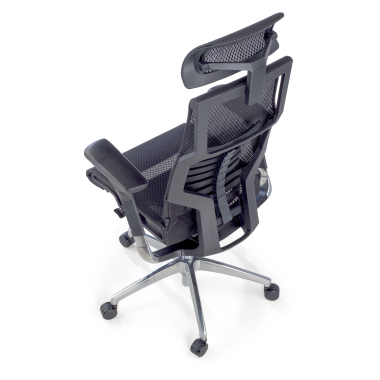 cadeira ergonomica preto estrutura negra malha mesh bracos regulaveis 5d apoio lombar apoio de cabeca 9