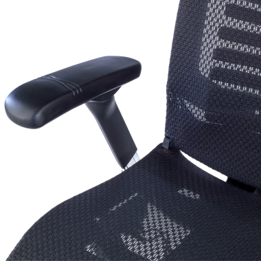 cadeira ergonomica preto estrutura negra malha mesh bracos regulaveis 5d apoio lombar apoio de cabeca 10