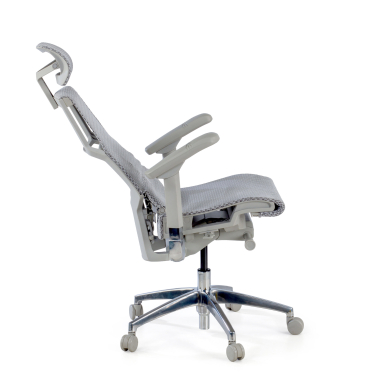 Cadeira ergonómica Pofit2, modelo premium, moldura cinzenta