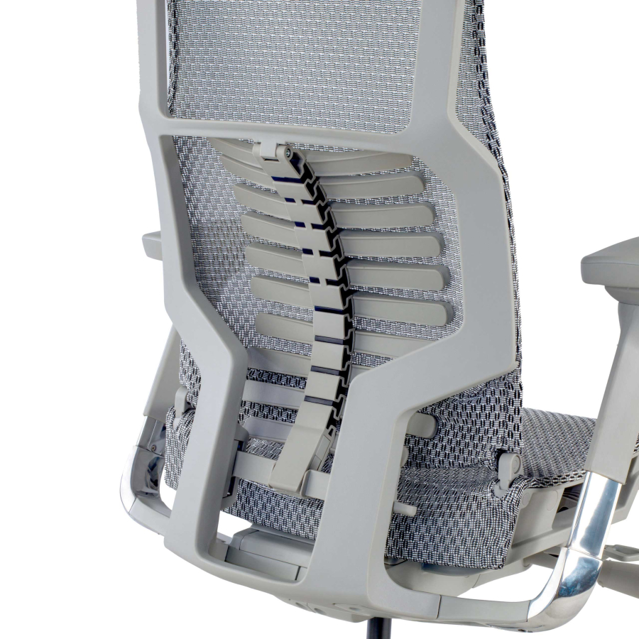 Cadeira Ergonômica Pofit2, modelo premium, estrutura cinza