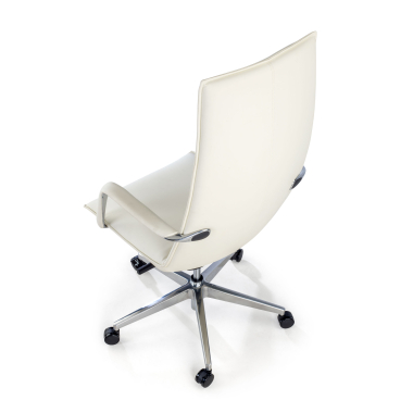 poltrona de escritorio branco hamilton pele sintetica bracos fixos 8