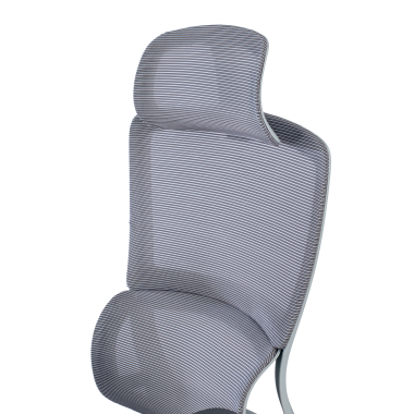 cadeira ergonomica cinza com reposapes malha mesh bracos regulaveis 3d apoio lombar duplo apoio de cabeca apoio de pes extensivel 9