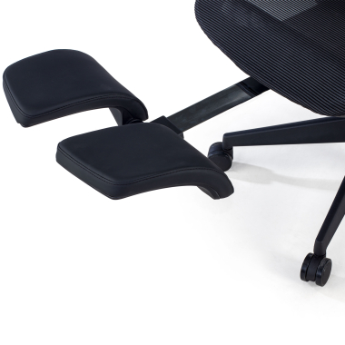 cadeira ergonomica preto com reposapes malha mesh bracos regulaveis 3d apoio lombar duplo apoio de cabeca apoio de pes extensivel 11