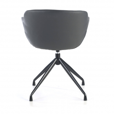 Cadeira de Reunião Ores, base piramidal, excelentes acabamentos, eco-couro. 210673 - (Outlet)