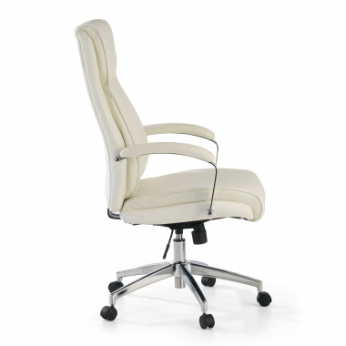 Cadeira Escritório Counter, resistente até 150 kg, fabricada em aço e couro 210703 - (Outlet)