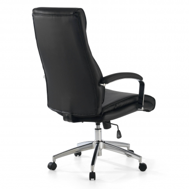 Cadeira Escritório Counter, resistente até 150 kg, fabricada em aço e couro 210731 - (Outlet)