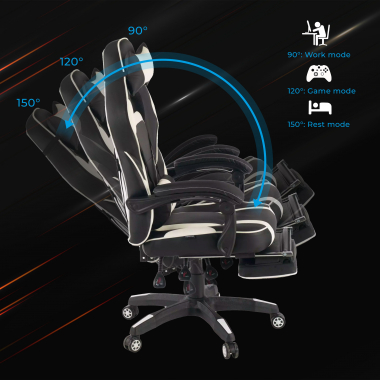 Cadeira Gamer com Apoio para Pés Logan, braços sincronizados 210732 - (Outlet)