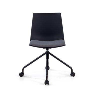 cadeira giratoria antracite melody plastico sem bracos 3