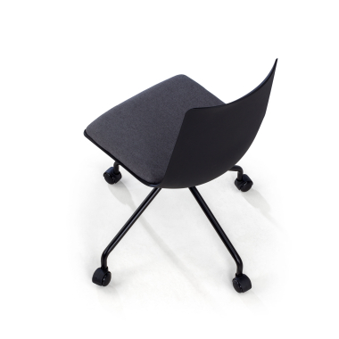 cadeira giratoria antracite melody plastico sem bracos 7