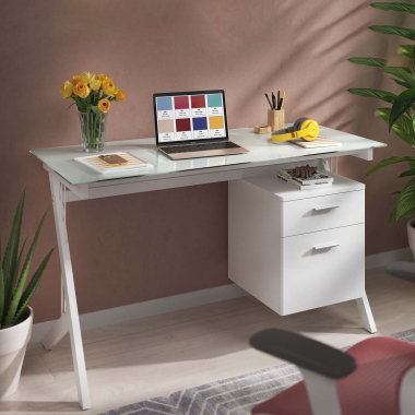 secretaria de escritorio branco oasis 2