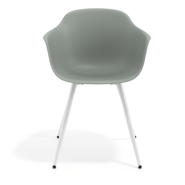 cadeira sala de espera branco antracite 4 patas plastico bracos fixos 6