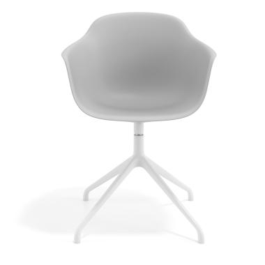 cadeira de reuniao branco cinza base piramide plastico bracos fixos 6