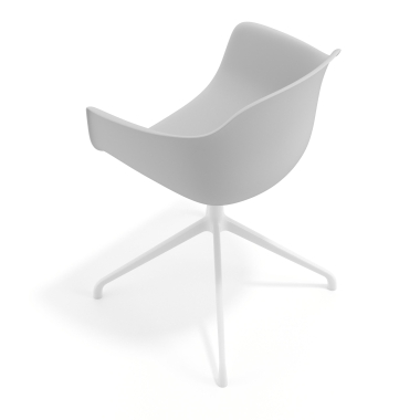 cadeira de reuniao branco cinza base piramide plastico bracos fixos 7