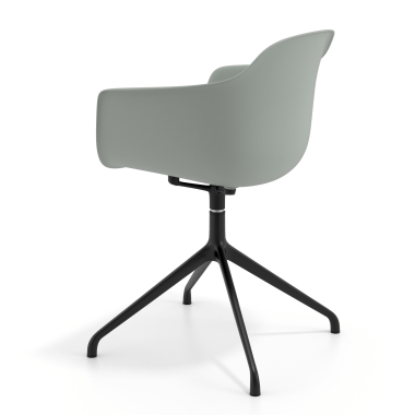 cadeira de reuniao preto antracite base piramide plastico bracos fixos 5