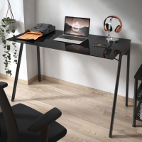Escrivaninha com carregador wireless Stellar, vidro temperado