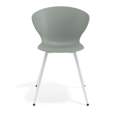 cadeira sala de espera branco antracite 4 patas plastico bracos fixos 6
