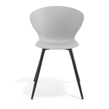 cadeira sala de espera preto cinza 4 patas plastico bracos fixos 6
