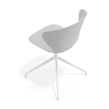 cadeira de reuniao branco cinza base piramide plastico bracos fixos 7