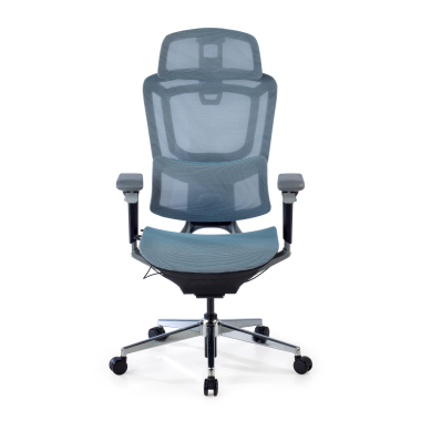 cadeira ergonomica azul valkyr malha mesh bracos regulaveis 4d apoio lombar duplo apoio de cabeca 3