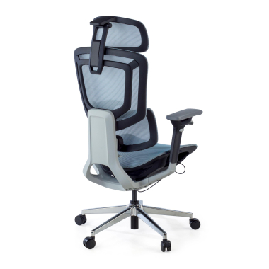 cadeira ergonomica azul valkyr malha mesh bracos regulaveis 4d apoio lombar duplo apoio de cabeca 10