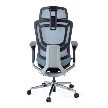 cadeira ergonomica azul valkyr malha mesh bracos regulaveis 4d apoio lombar duplo apoio de cabeca 11