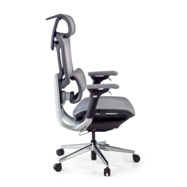 cadeira ergonomica cinza valkyr malha mesh bracos regulaveis 4d apoio lombar duplo apoio de cabeca 8