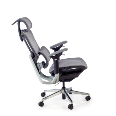 cadeira ergonomica cinza valkyr malha mesh bracos regulaveis 4d apoio lombar duplo apoio de cabeca 10