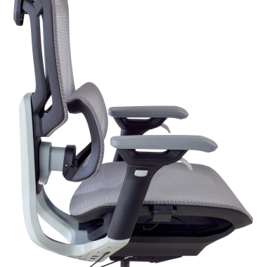 cadeira ergonomica cinza valkyr malha mesh bracos regulaveis 4d apoio lombar duplo apoio de cabeca 13