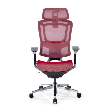 cadeira ergonomica vermelho valkyr malha mesh bracos regulaveis 4d apoio lombar duplo apoio de cabeca 3