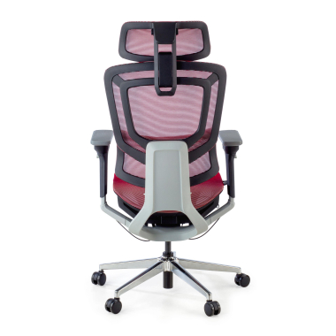 cadeira ergonomica vermelho valkyr malha mesh bracos regulaveis 4d apoio lombar duplo apoio de cabeca 7