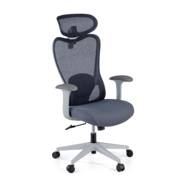 cadeira de escritorio branco cinzento vital malha mesh bracos fixos apoio lombar apoio de cabeca 1