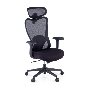 cadeira de escritorio preto vital malha mesh bracos fixos apoio lombar apoio de cabeca 1