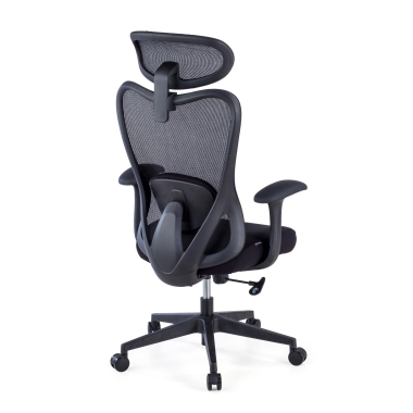 cadeira de escritorio preto vital malha mesh bracos fixos apoio lombar apoio de cabeca 9