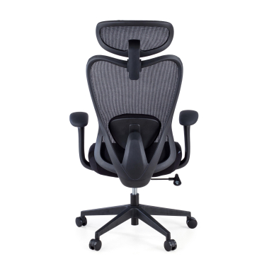 cadeira de escritorio preto vital malha mesh bracos fixos apoio lombar apoio de cabeca 6