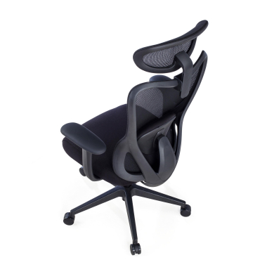 cadeira de escritorio preto vital malha mesh bracos fixos apoio lombar apoio de cabeca 8